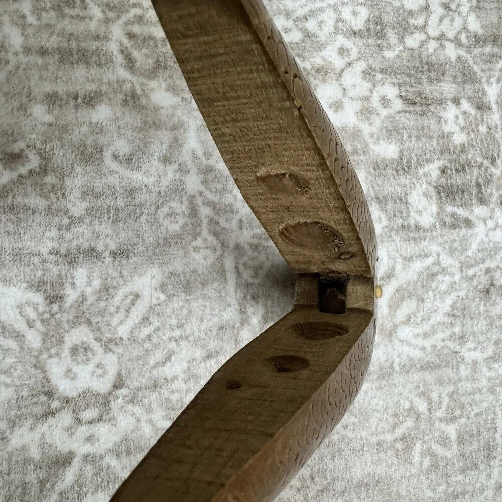 Vintage 1970s Carved Wood Fish Shape Double Nut Cracker 8
